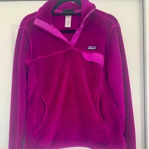 Fluffy pull over the head jacket